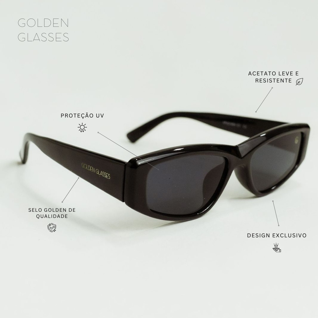 Damen Sonnenbrille Schwarz Eleganz