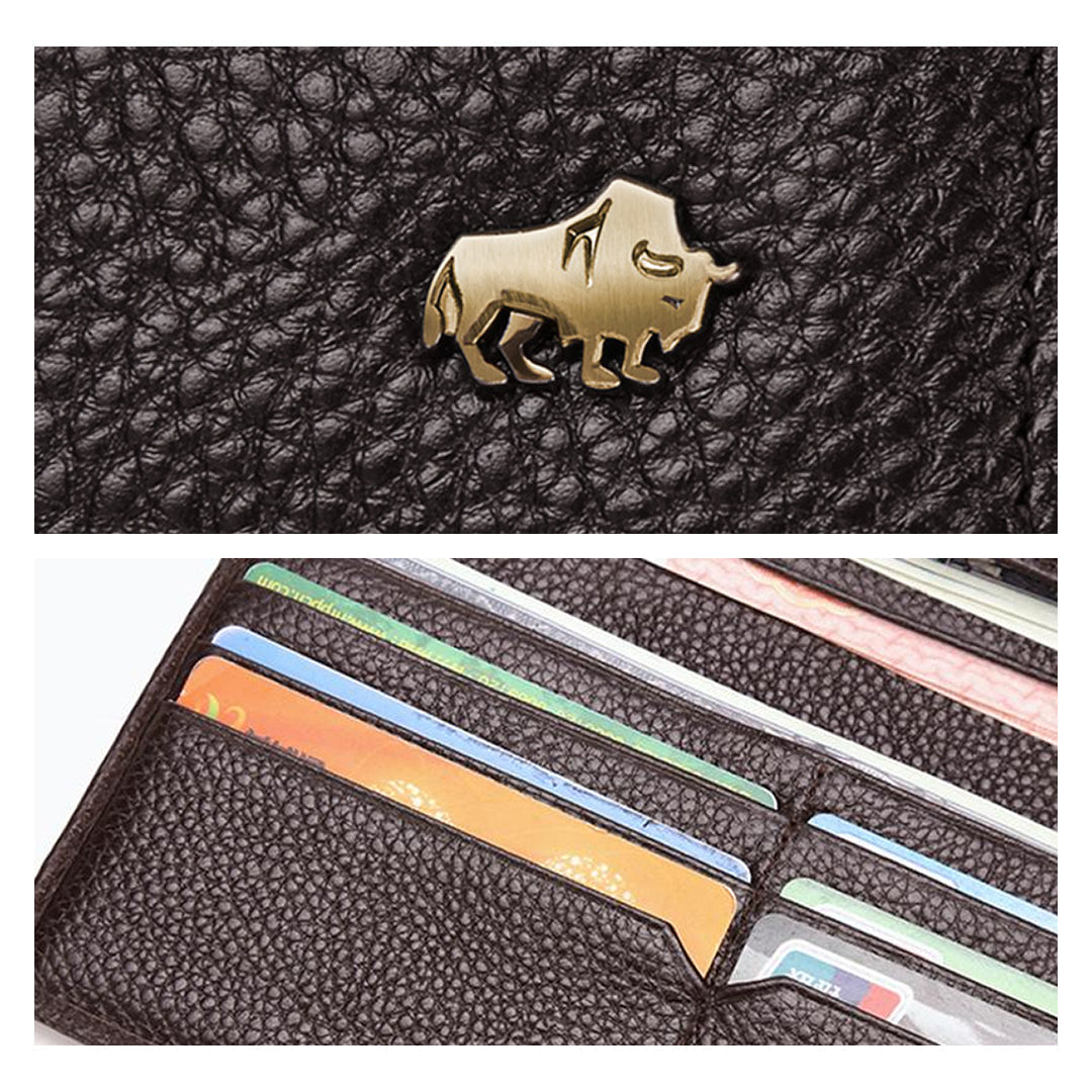 Herren Geldbörse aus echtem Leder – Premium Lange Version