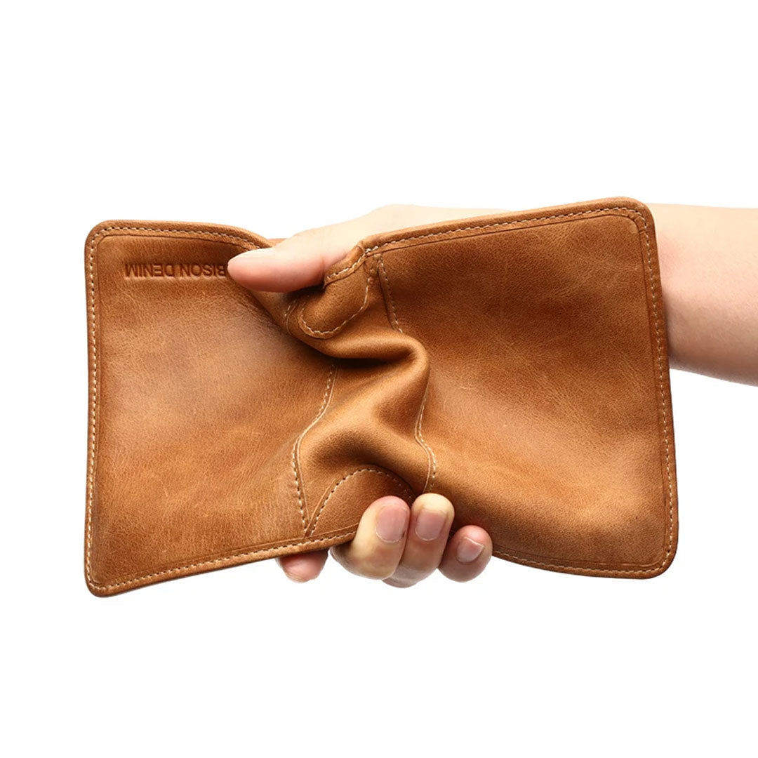 Herren Geldbörse aus echtem Leder Vintage