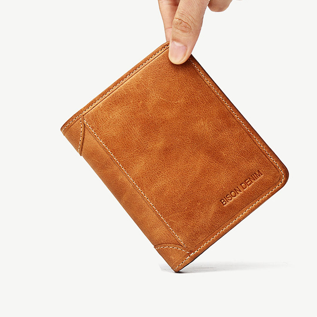 Herren Geldbörse aus echtem Leder Vintage