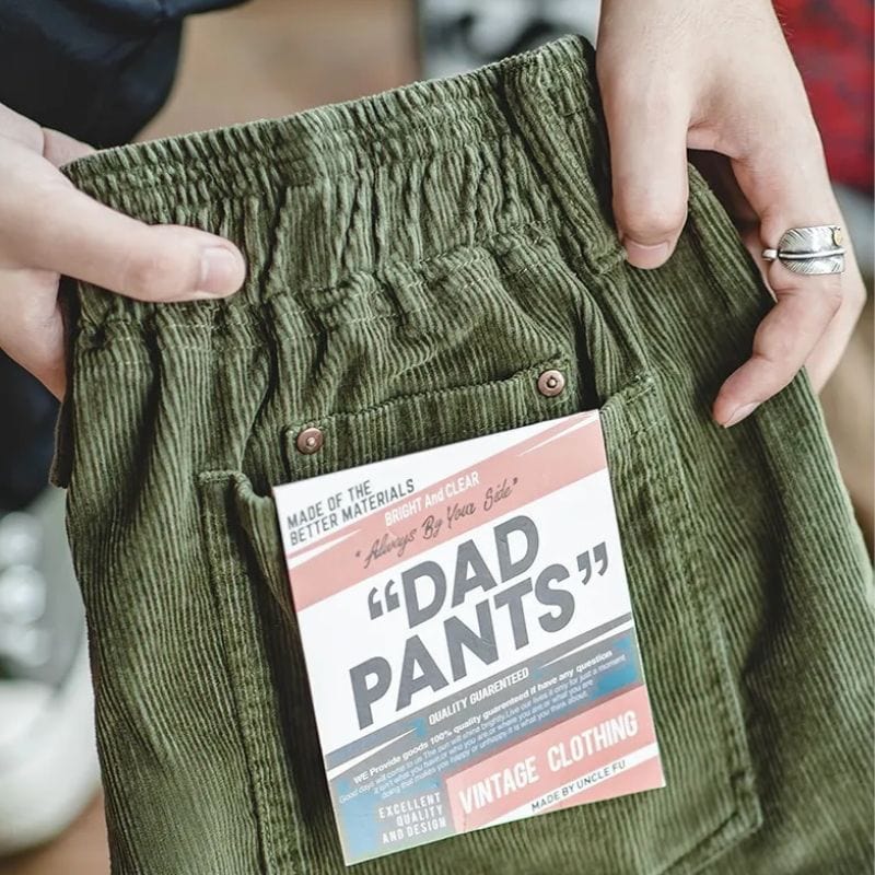 Herren Grüne Cord-Hose