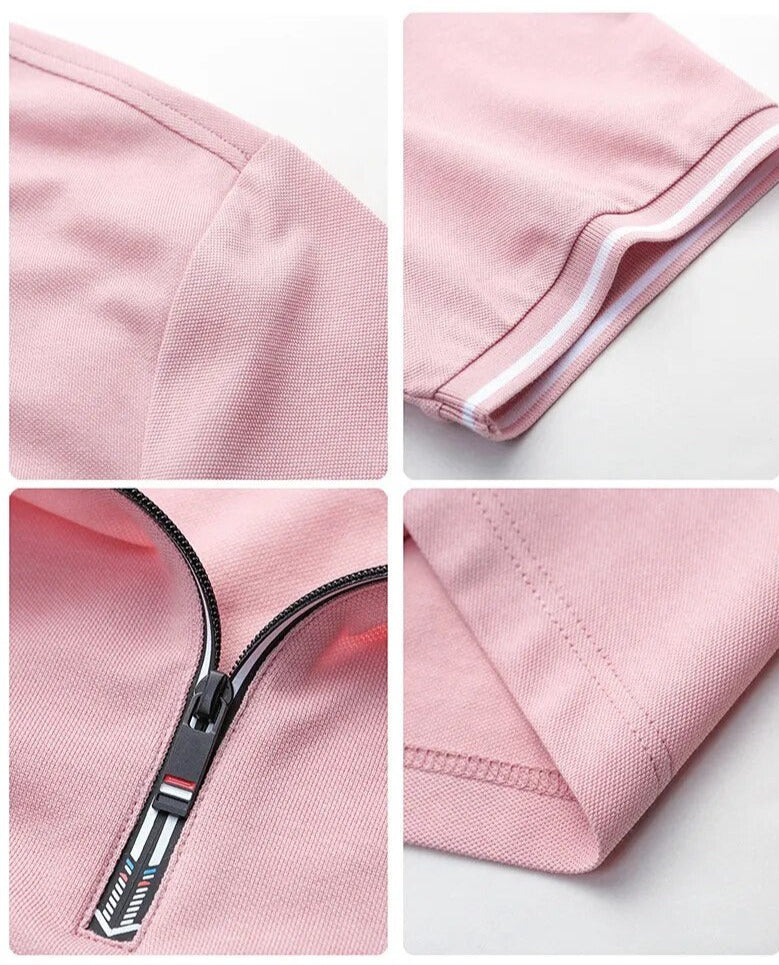 Herren Polo-Shirt mit Reißverschluss