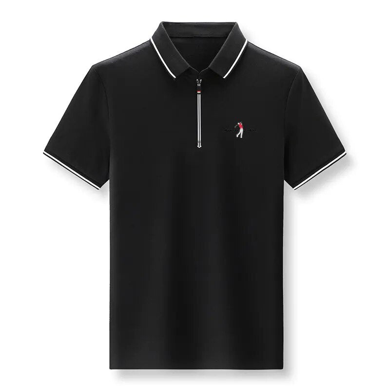 Herren Polo-Shirt mit Reißverschluss