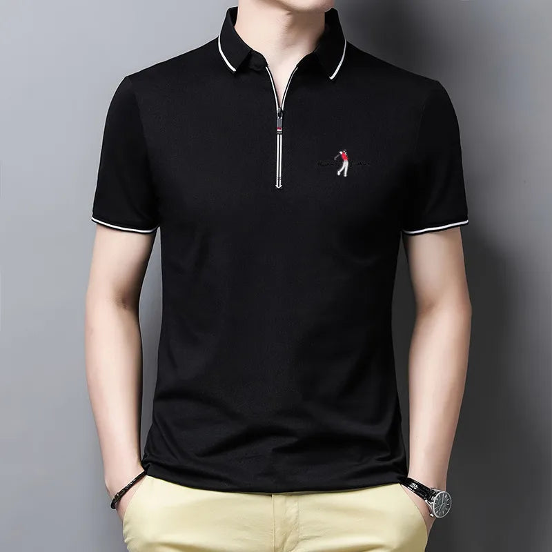 Herren Polo-Shirt mit Reißverschluss