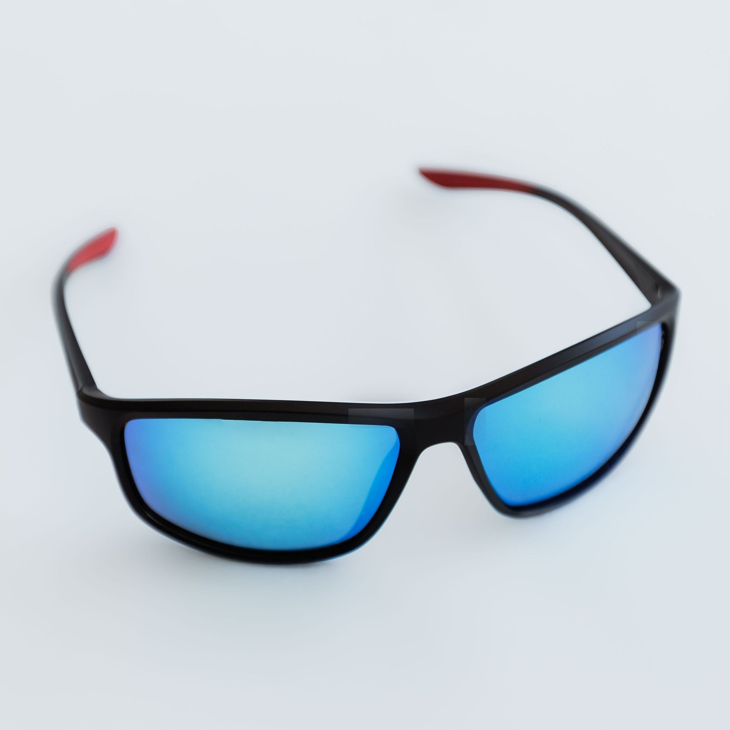 Männer Polarized Schwarz und Blau Sport Sonnenbrille