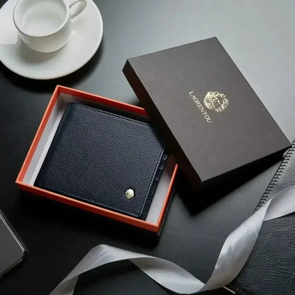 Herren Leder Geldbörse Laorentou