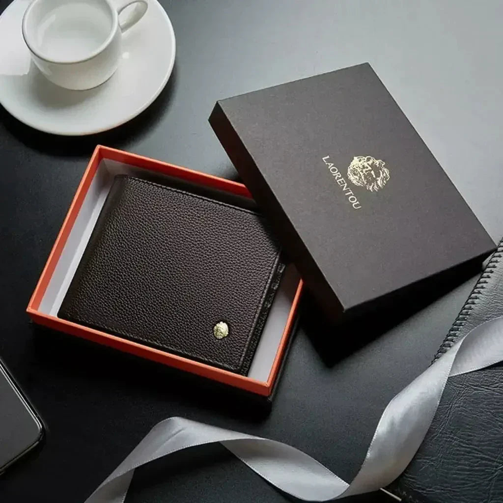 Herren Leder Geldbörse Laorentou