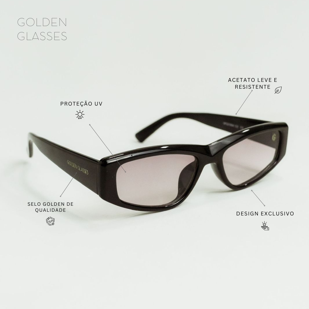 Damen Sonnenbrille Eleganz Schwarz Kosmetik