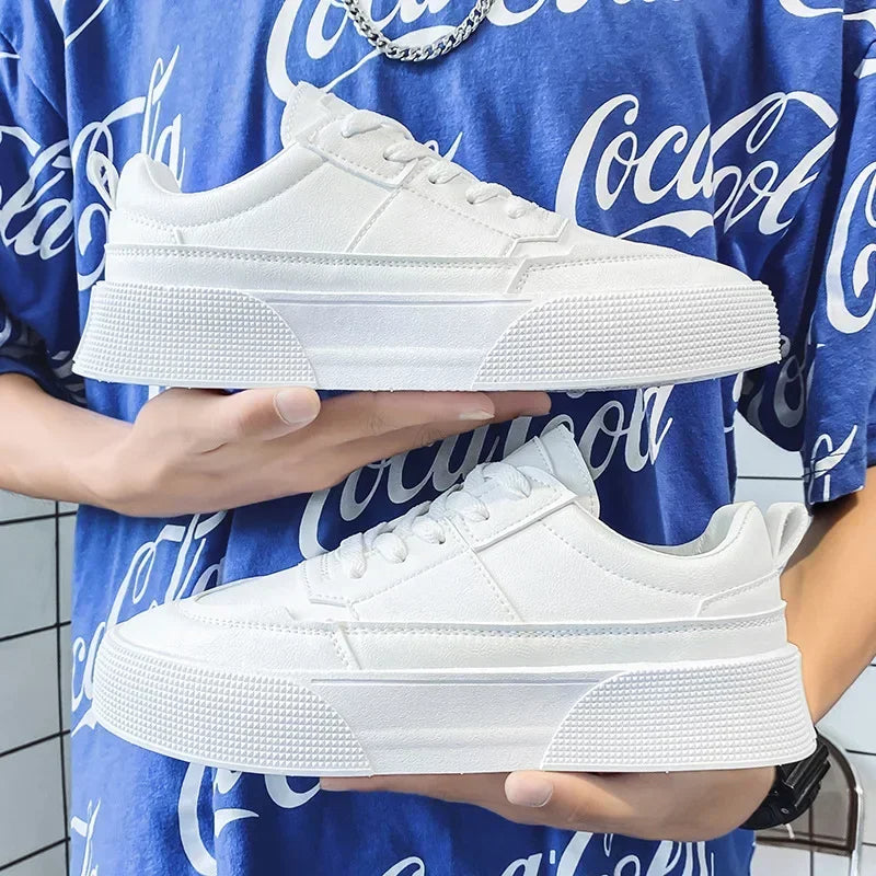 Weißer Klassischer Ledersneaker