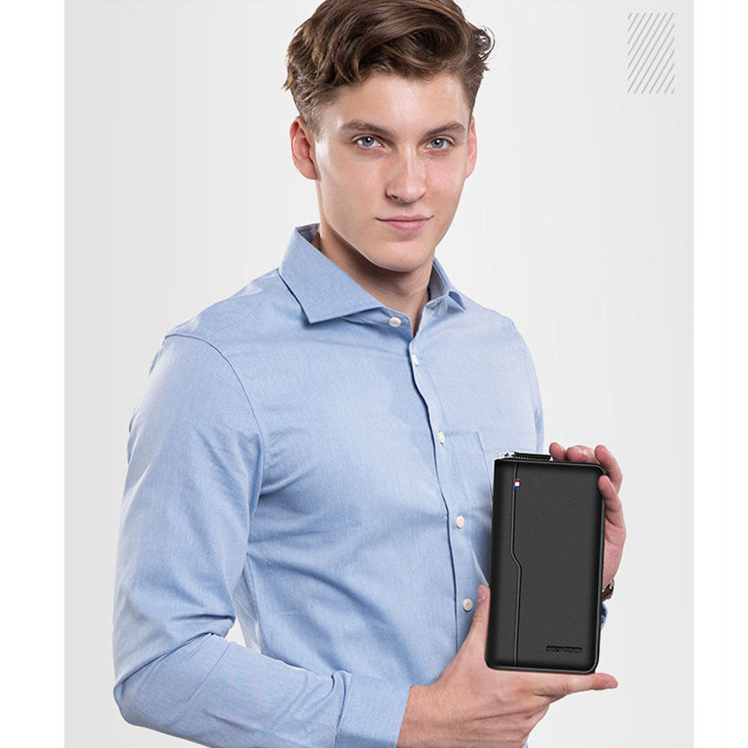 Herrenbörse aus echtem Leder – Minimalistischer Stil