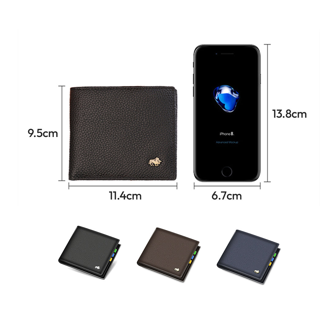 Herren Leder Geldbörse Echt