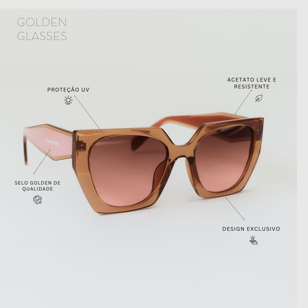 Damen Diamant Rosé Sonnenbrille
