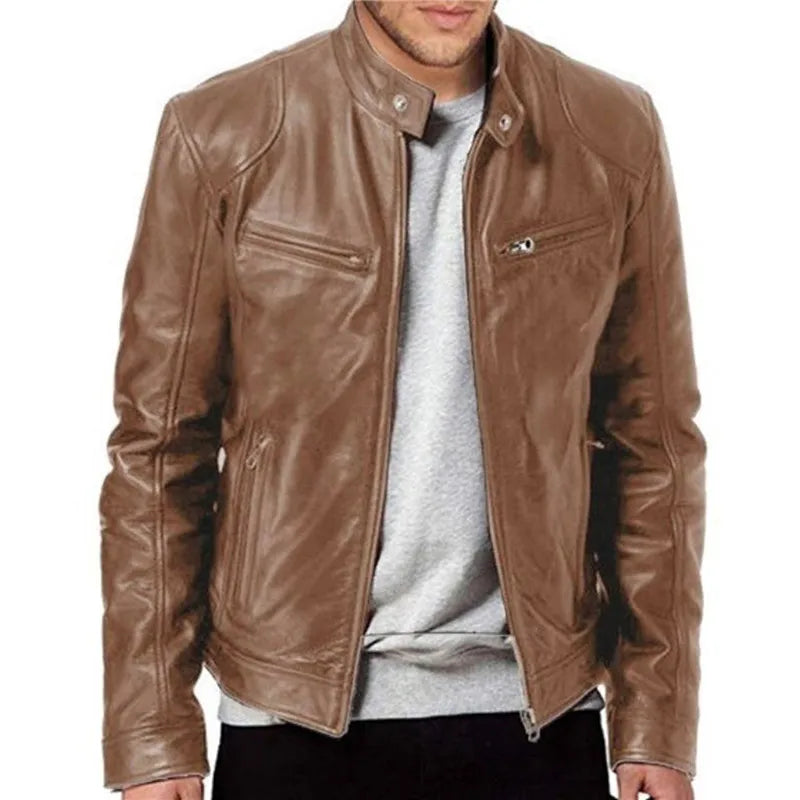 Slim Lederjacke für Herren