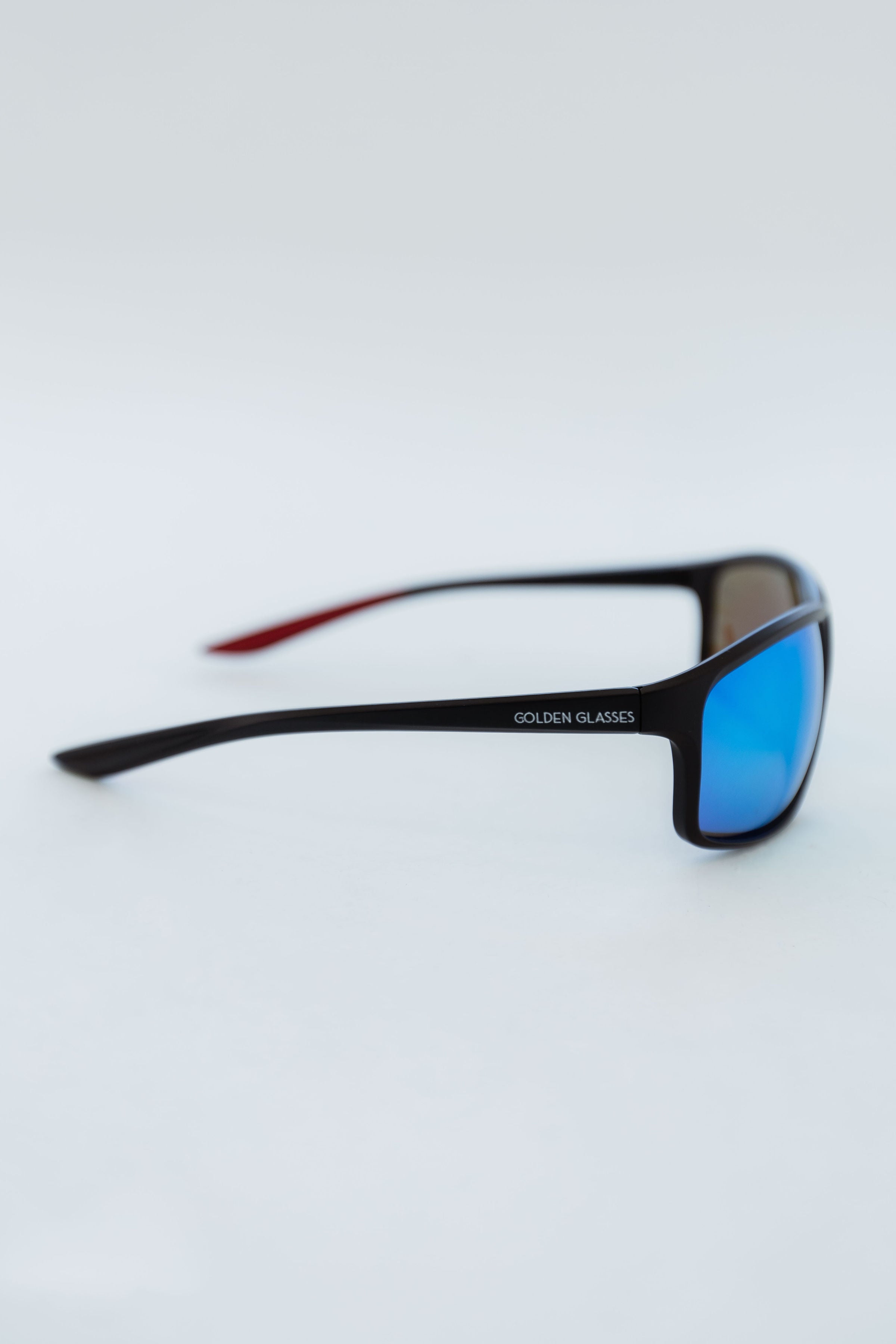 Männer Polarized Schwarz und Blau Sport Sonnenbrille