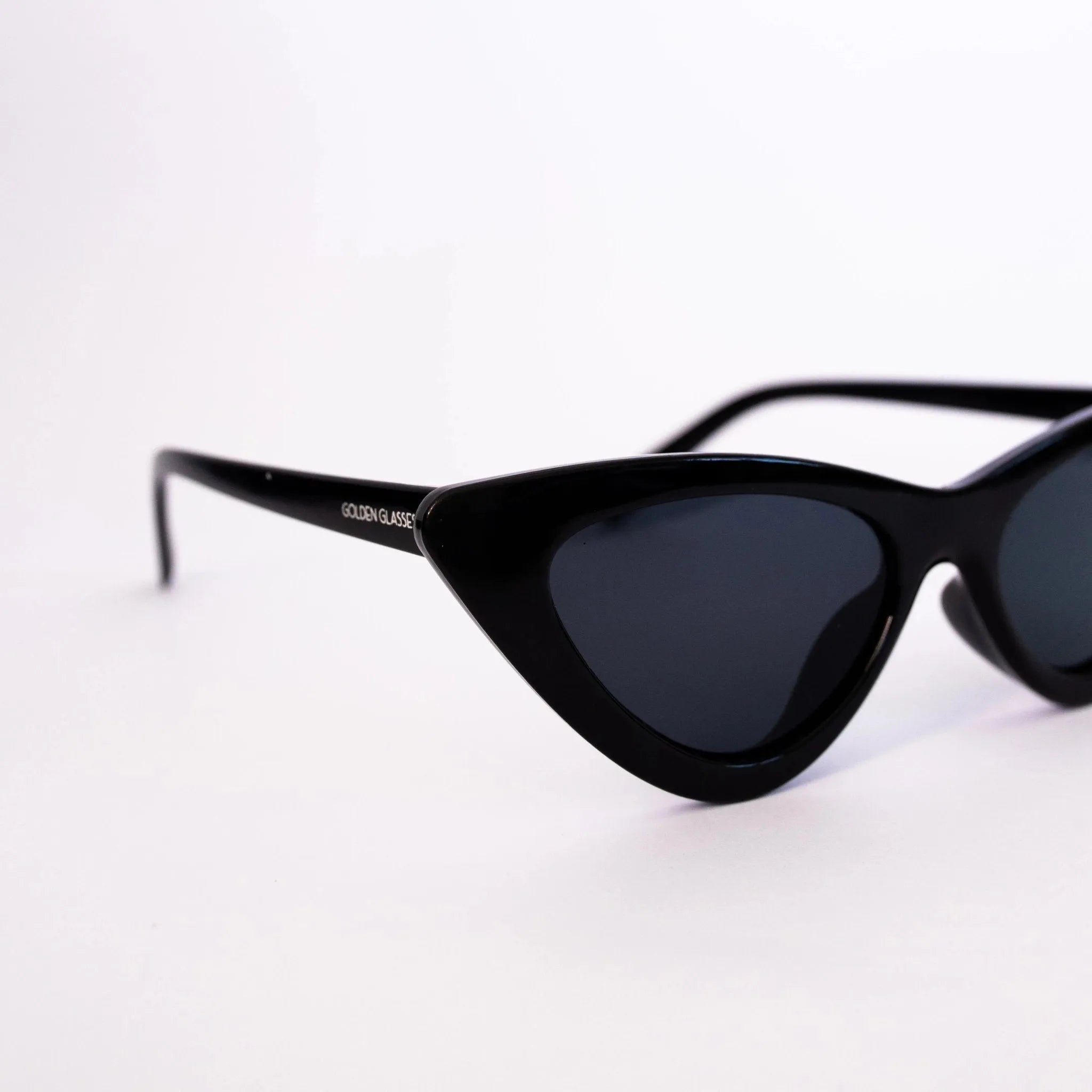 Damen Schwarze Katzenaugen Sonnenbrille