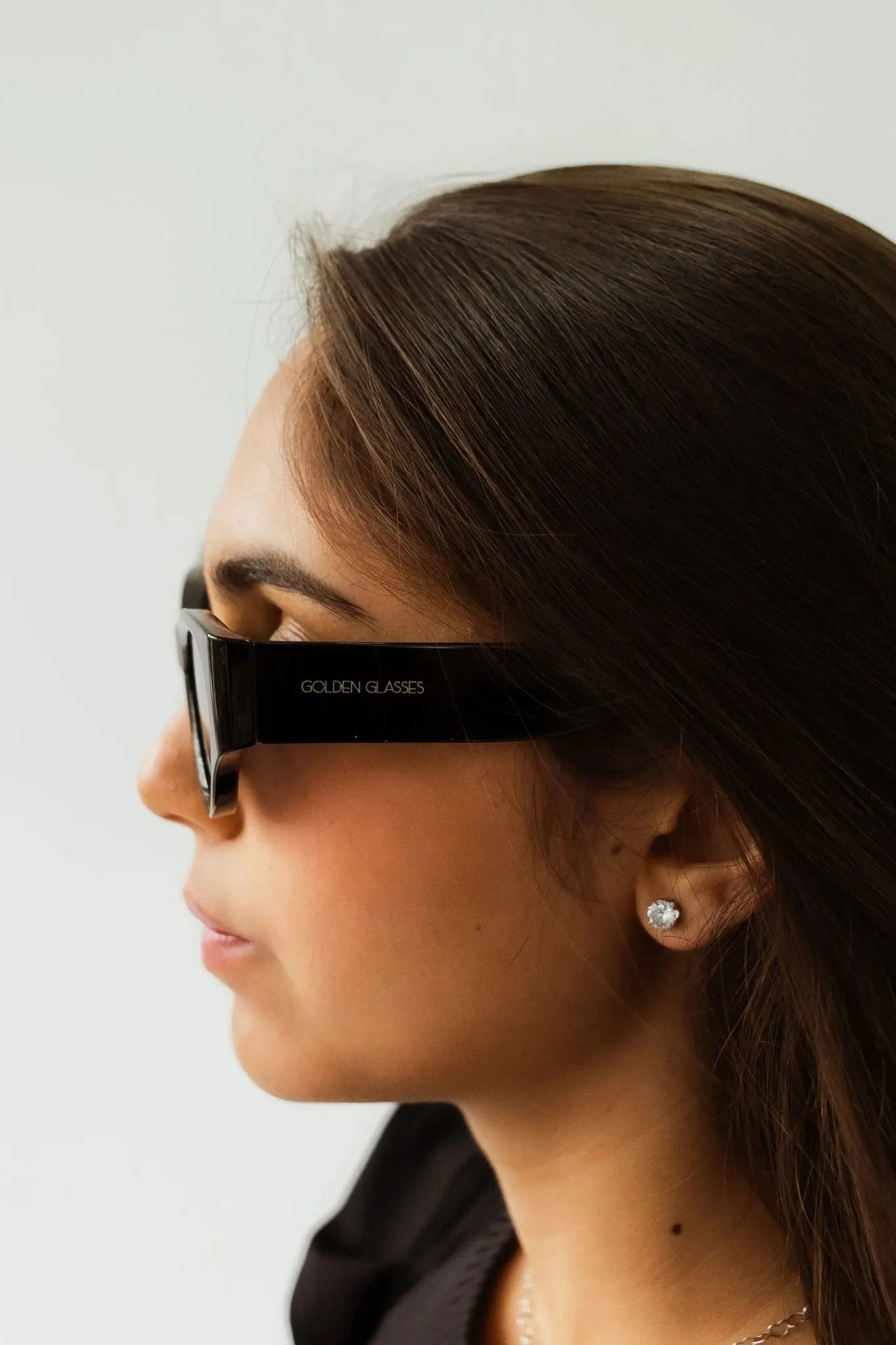 Damen schwarze Charm Sonnenbrille