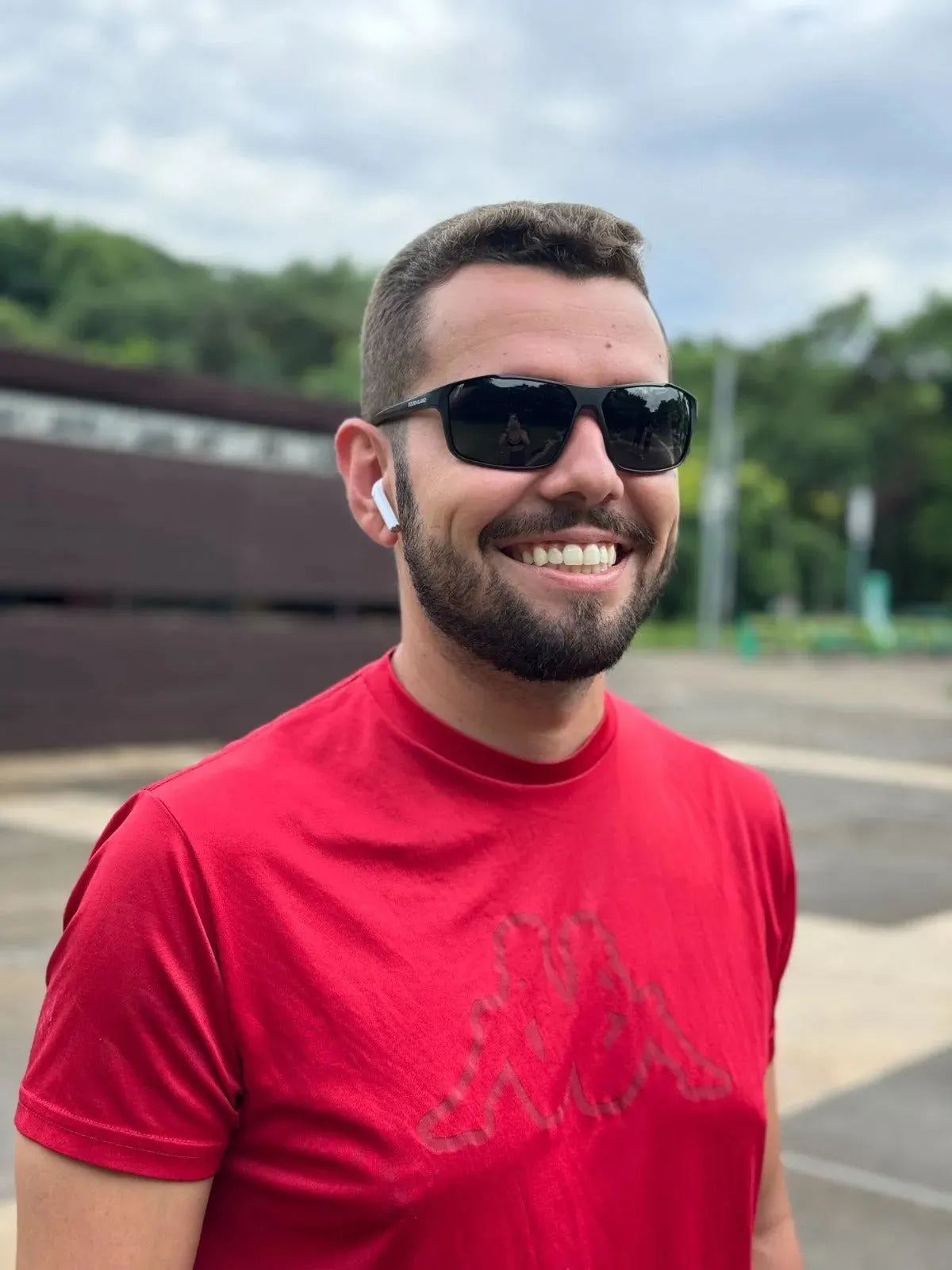 Herren Schwarze Polarisierte Sportsonnenbrille